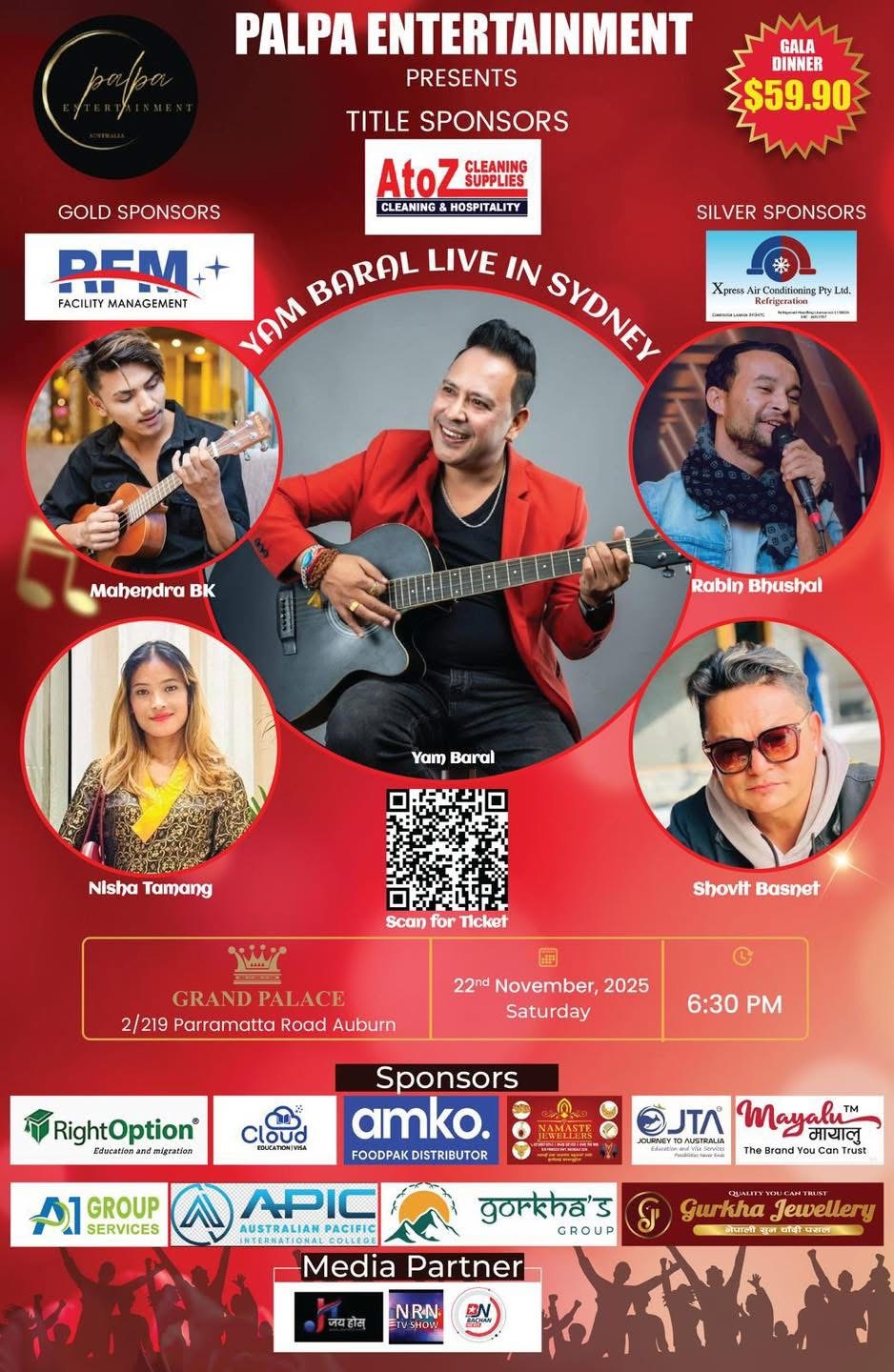 यम बराल सीडनीमा घन्कदै 