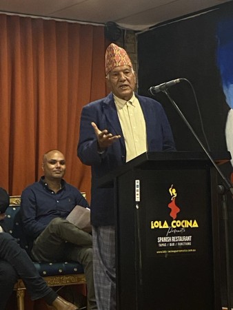 एनएडिएफ द्वारा कांग्रेस नेता बलबहादुर केसीसँग सिड्नीमा अन्तरसम्बाद
