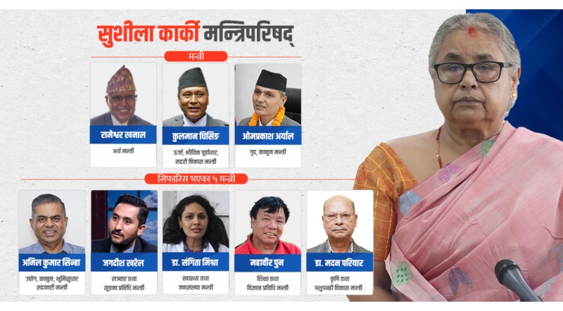 प्रधानमन्त्री कार्कीले गरिन थप पाँच मन्त्रीको सिफारिस, आज सोमबार शपथ हुँदै 