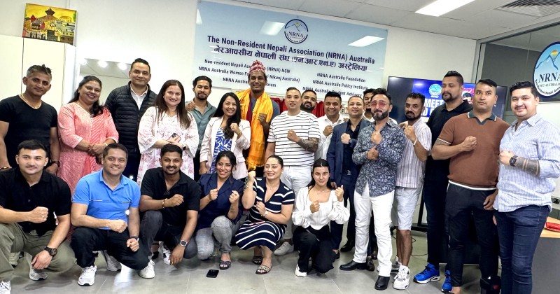 मुक्केवाज बस्नेतलाई एनआरएनको सम्मान