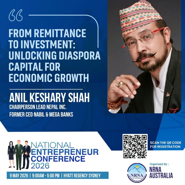 एनआरएनए अष्ट्रेलियाद्वारा सिड्नीमा ‘National Entrepreneur Conference 2026’ आयोजना हुने 