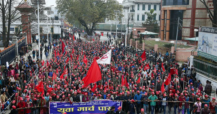राजधानीमा वाइसिएलको भाटा सहितको जुलुस 
