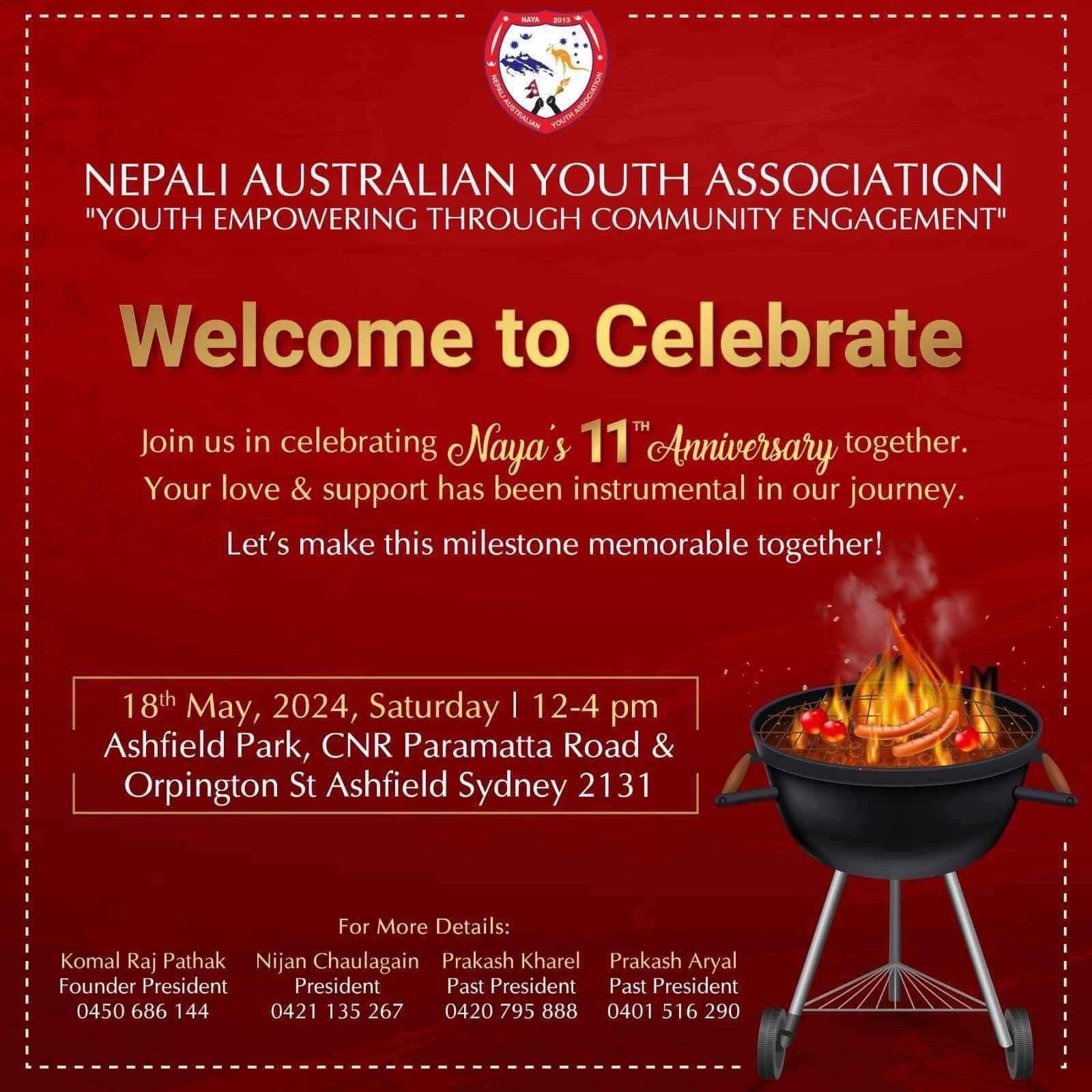 शनिबार एसफील्ड पार्कमा नयाको बार्बीक्यु पार्टी