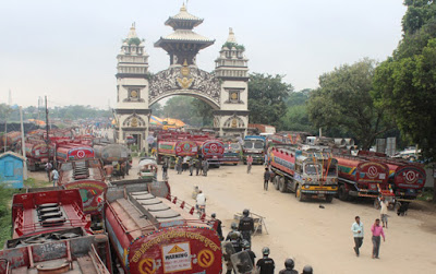 भारतसंगका पाँचै ५ नाका ठप्प